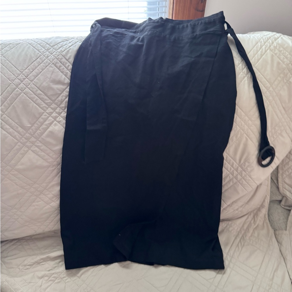 Black Wrap Skirt